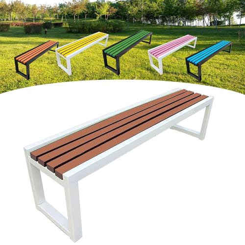 Elegante Outdoor Gartenbank Umweltfreundlich 2-3 Sitzer Perfekt für Parks, Balkone, Terrassen & Freiflächen, Größe:100x40x45cm Stilvolles Design Bequeme Rückenlehne von Generisch