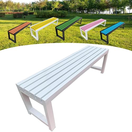 Elegante Outdoor Gartenbank Umweltfreundlich 2-3 Sitzer Perfekt für Parks, Balkone, Terrassen & Freiflächen 120x40x45cm Stilvolles Design Bequeme Rückenlehne von Generisch