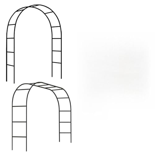 Elegante Pergola-Gartenlaube aus Metall für Garten und Hochzeit, Rankgitterbogen für Kletterpflanzen, dekorativer Eingangsturm für Brautparty und Rasendekoration, breites Design (Farbe: Weiß) von Generisch