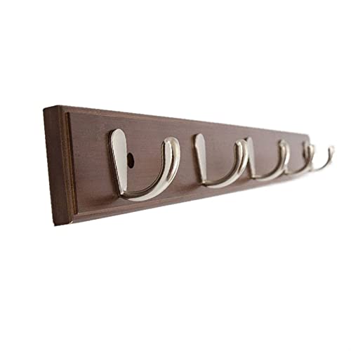 Elegante Wandgarderobe aus Holz, braun, platzsparender Nizer für Kleidung, Taschen und Accessoires – stilvolle Aufbewahrungslösung für den Eingangsbereich von Generisch