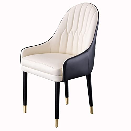 Elegante gepolsterte Esszimmerstühle mit Rückenlehne, modernes Akzent-Arm-Design, Metallbeine für Küche und Wohnzimmer, bequeme Freizeit-Sitzgelegenheit (2er-Set) von Generisch