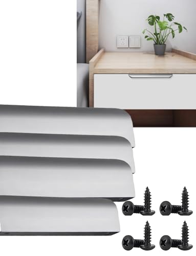 Elegante seitlich montierte Schrankgriffe, minimalistische Griffe for Küchenschränke und Kleiderschränke, moderne Kantengriffe mit versteckten Schrauben-(Grey,H 18 x L 80mm) von Generisch