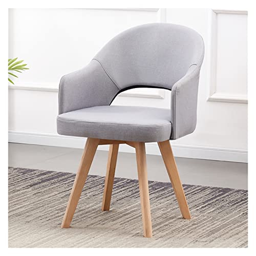 Eleganter, moderner Drehsessel mit gepolsterter Sitzfläche und massiven Holzbeinen, Hellgrau Eleganter, moderner Drehsessel mit gepolsterter Sitzfläche und massiven Holzbeinen, Hellgrau von Generisch