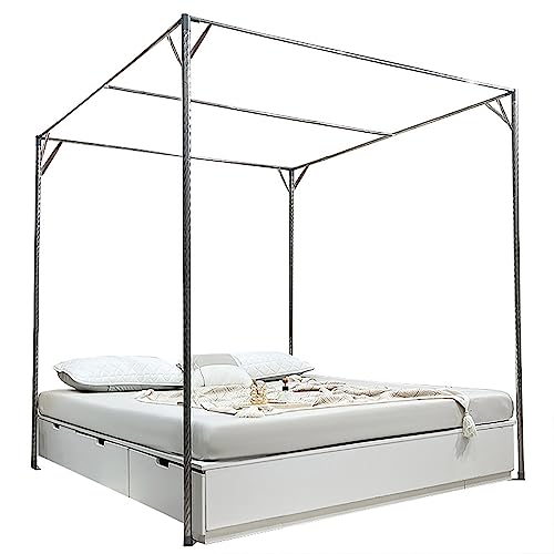 Eleganter Bettrahmen aus Metall für vier Poster – stabiles Design verschönert das Schlafzimmer mit zeitlosem Stil Eleganter Bettrahmen aus Metall für vier Poster – stabiles Design verschönert das Schlafzimmer mit zeitlosem Stil von Generisch