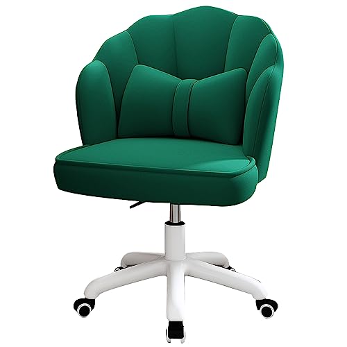 Eleganter Bürostuhl mit Blumendruck, Drehstuhl für Wohnzimmer oder Schlafzimmer, bequemer ergonomischer Schreibtischstuhl mit 360° Drehung/Grün von Generisch