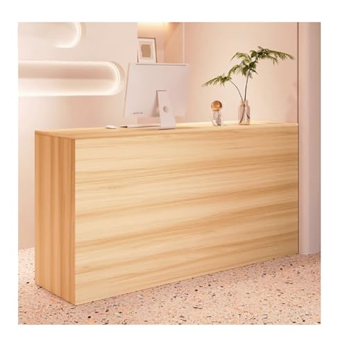 Eleganter Empfangstisch aus Holz in Walnussholz, für Büro und Flur, sichere Schubladen mit Schlüsselverschluss, stilvoller Computertisch (120,1 x 60,9 cm) – perfekt für Salons und Empfangsbereiche von Generisch