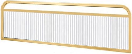 Eleganter Glas-Trennwand für Essbereiche, Restaurant, Arbeitsplatte, 24,9 cm, niedriger Zaun mit gestreiftem Design, perfekter Gang- und Tischtrenner (schwarz, 24,9 x 49,8 cm) von Generisch