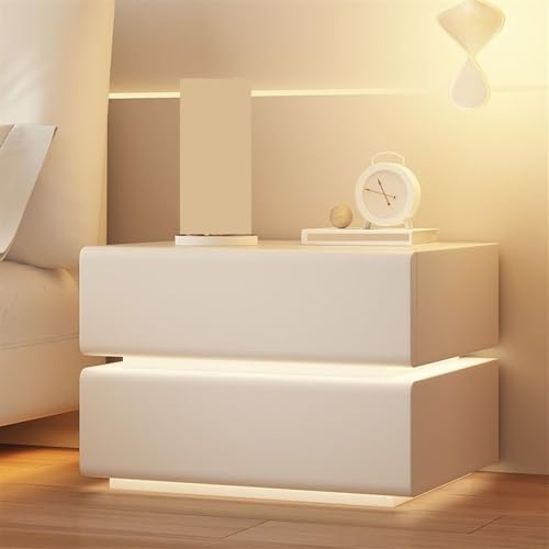 Eleganter LED Nachttisch Nachttisch mit Sensorlicht Massivholz Aufbewahrungsschrank Eleganter LED Nachttisch Nachttisch mit Sensorlicht Massivholz Aufbewahrungsschrank von Generisch