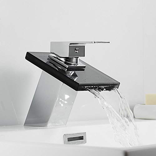 Eleganter Messing Badezimmer Wasserhahn Glas Wasserfall Waschbecken Mischbatterie für Waschtisch 1 2 Größen Flexibles Design Stilvoller Waschbecken Wasserhahn für moderne Badezimmer Eleganter Messing Badezimmer Wasserhahn Glas Wasserfall Waschbecken Mischbatterie für Waschtisch 1 2 Größen Flexibles Design Stilvoller Waschbecken Wasserhahn für moderne Badezimmer von Generisch