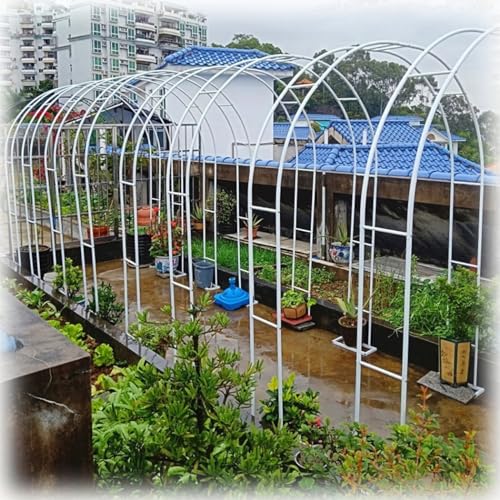 Eleganter Metall-Hochzeitsbogen für Zeremonien im Freien, Gartenlaube, Rosenspalier, perfekte Hintergrunddekoration für Veranstaltungen, Innen- und Außenbereich (Grün, 1,4 m x 2,3 m x 40 cm) von Generisch