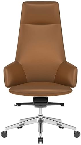 Eleganter Schreibtischstuhl aus Leder mit bequemem, atmungsaktivem Design, ergonomischer Chefdrehstuhl, Bürostuhl, einfach zu montieren und langlebige Qualität von Generisch