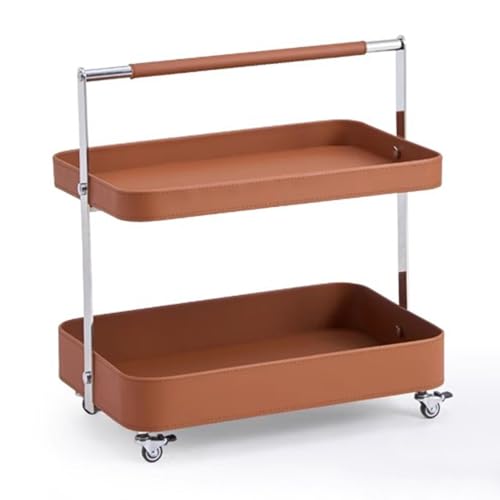 Eleganter orangefarbener Couchtisch, modernes Wohnzimmerdesign mit oberem und unterem Stauraum, Edelstahlrahmen, glatte Oberfläche, stilvolles und funktionales Möbel-Upgrade von Generisch