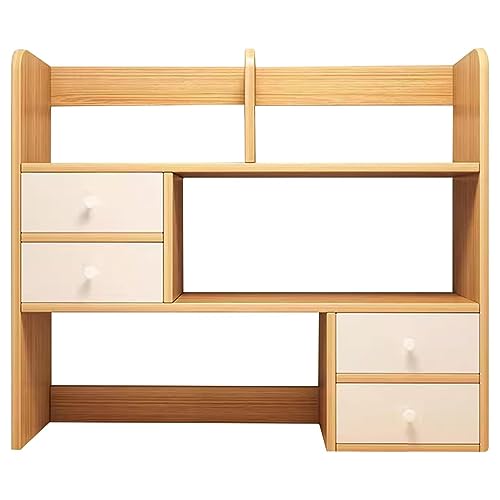 Eleganter weißer Schreibtischstall für Schlafsaal, stabiles Holz-Bücherregal mit Schranktür, perfekte Aufbewahrungslösung für kleine Räume, Design nur oben (kleine Größe) von Generisch