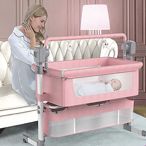 Elektrische Babyschaukel und -wippe 3-in-1 – Schaukelstuhl Wiege Bett – tragbare Wiege für Neugeborene mit Musik-Player – beste Nachttisch-Kinderbetten für Säuglinge bis Kleinkinder Unisex – 5 Gänge von Generisch