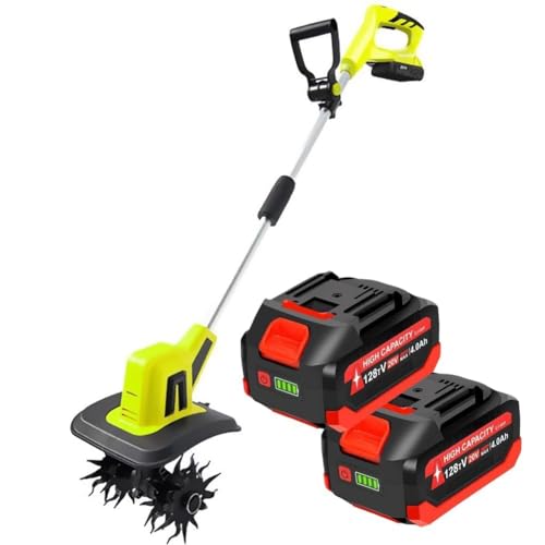 Elektrische Gartenfräse Kultivator - Batteriebetriebener Bodenbearbeiter mit 4 Stahlklingen für effiziente Gartenarbeit von Generisch