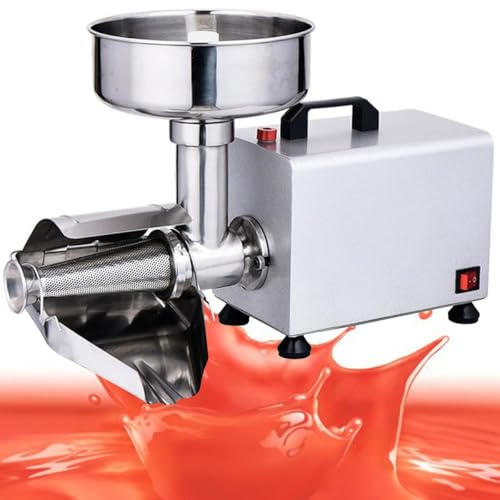 Elektrische Tomatensiebmaschine, 370W Edelstahl Automatische Presse für hausgemachte Sauce, Hocheffiziente Fruchtpresse Elektrische Tomatensiebmaschine, 370W Edelstahl Automatische Presse für hausgemachte Sauce, Hocheffiziente Fruchtpresse von Generisch