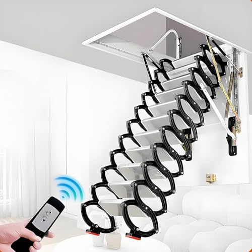 Elektrische klappbare Dachbodenleiter – Teleskop-Design mit Handlauf für sicheren und einfachen Zugang zum Dach, platzsparende Lösung Elektrische klappbare Dachbodenleiter – Teleskop-Design mit Handlauf für sicheren und einfachen Zugang zum Dach, platzsparende Lösung von Generisch
