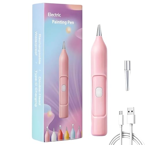 Elektrischer Diamantfarbe Stift Mit Vakuumtechnologie, Ezypens Electric Diamond Malerei Stift, Wiederaufladbare IPX5 Vakuum Malerstifte Mit 2 Ersatzspitzen, Wasserdicht Werkzeuge Für Kunstmalerei Elektrischer Diamantfarbe Stift Mit Vakuumtechnologie, Ezypens Electric Diamond Malerei Stift, Wiederaufladbare IPX5 Vakuum Malerstifte Mit 2 Ersatzspitzen, Wasserdicht Werkzeuge Für Kunstmalerei von Generisch
