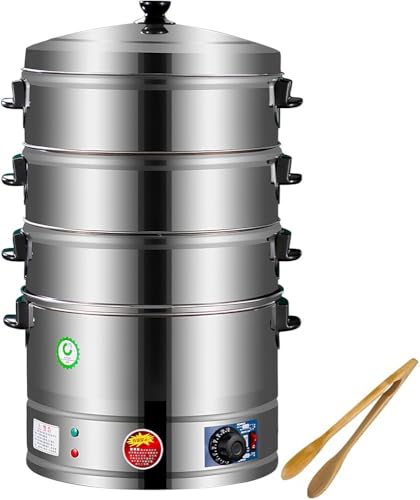 Elektrischer Lebensmitteldampfer - 3-stöckiger Edelstahl, automatische Heizung, thermostatisch gesteuert für gesundes Kochen von Generisch