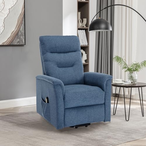 Elektrischer Relaxsessel mit Aufstehhilfe, Relaxsessel mit Liegefunktion, TV Sessel - Blau Elektrischer Relaxsessel mit Aufstehhilfe, Relaxsessel mit Liegefunktion, TV Sessel - Blau von Generisch