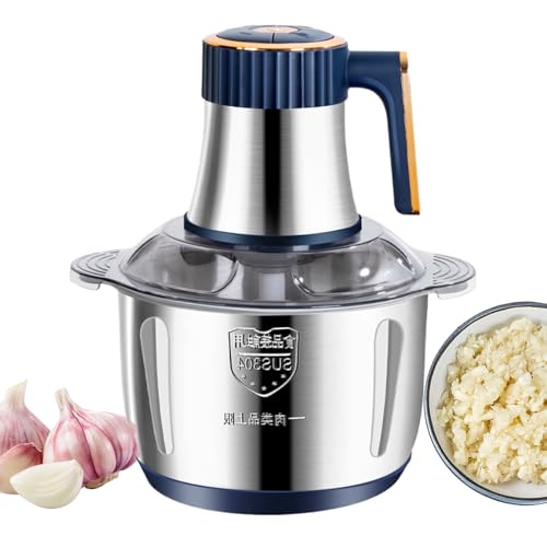 Elektrischer Zerkleinerer Für Die Küche,Automatischer Grinder Edelstahl - 5L Multifunktions-Zerkleinerer für Nüsse Butter Wurst Getreide Essensvorbereitung Babykost von Generisch