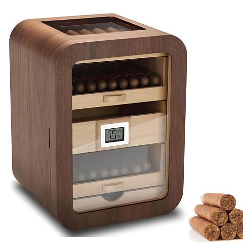 Elektrischer Zigarren-Humidorschrank mit Glasplatte, digitalem Hygrometer und Luftbefeuchter, 5 Schubladen mit großer Kapazität für luxuriöse Aufbewahrung, für Zigarrenliebhaber Elektrischer Zigarren-Humidorschrank mit Glasplatte, digitalem Hygrometer und Luftbefeuchter, 5 Schubladen mit großer Kapazität für luxuriöse Aufbewahrung, für Zigarrenliebhaber von Generisch