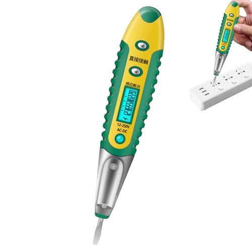 Elektrokreis Tester Stift - Spannungsfinder, Live Checker | 250 V AC DC Elektrischer Schraubendeter Detektor mit LED -Licht für Home Car Fuse Line powar Socket Diagnostics Elektriker dly -Reparaturen Elektrokreis Tester Stift - Spannungsfinder, Live Checker | 250 V AC DC Elektrischer Schraubendeter Detektor mit LED -Licht für Home Car Fuse Line powar Socket Diagnostics Elektriker dly -Reparaturen von Generisch