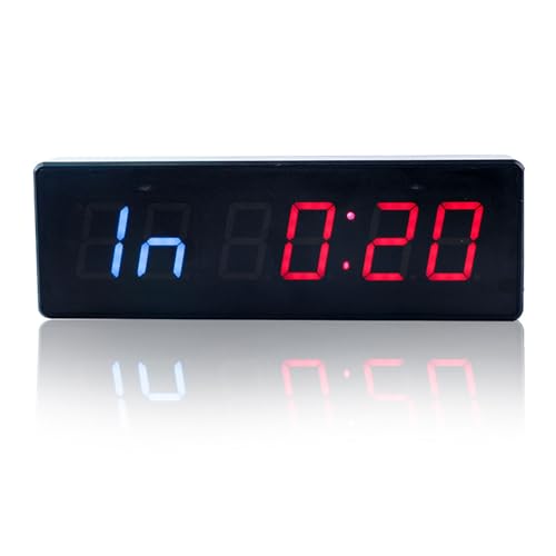 Elektronische Intervall-Timer mit Fernbedienung, einstellbare Helligkeit, programmierbar für Fitness, Zuhause, Workout von Generisch