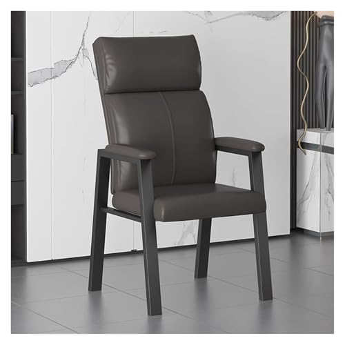 Empfangsstühle - Leder Gästestuhl mit gepolsterten Armlehnen, ergonomisches Design für Büro, Schule, Kirche, Wartezimmer von Generisch