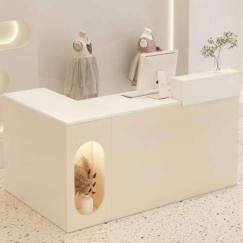 Empfangstisch mit Schublade und Aufbewahrungsschrank, Computertisch aus Holz für Büro und Zuhause Empfangstisch mit Schublade und Aufbewahrungsschrank, Computertisch aus Holz für Büro und Zuhause von Generisch