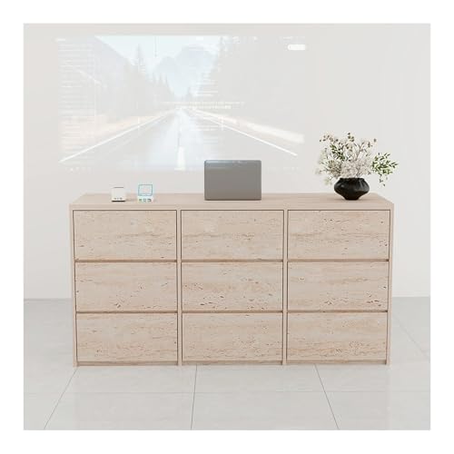 Empfangstisch mit Schubladen und Ablagen für Salon und Büro, Kasse, stilvolle Willkommens-Trese, Steinmaserung, 140 cm, moderne Empfangsmöbel Empfangstisch mit Schubladen und Ablagen für Salon und Büro, Kasse, stilvolle Willkommens-Trese, Steinmaserung, 140 cm, moderne Empfangsmöbel von Generisch