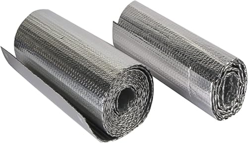 Energiesparende Heizkörper-Reflektorfolienpaneele – doppelte Aluminium-Luftblasen-Isolierung, Thermofolienmembran für Heizung zu Hause (1 x 20 m) von Generisch