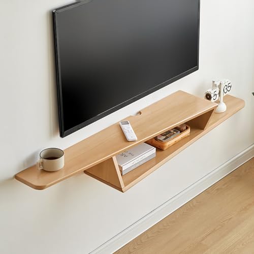 Entertainment Center Medienkonsole - Schwebender TV-Ständer Regal für Fernseher, Holz Multimedia-Rack Schrank für Wohnzimmer oder Schlafzimmer von Generisch