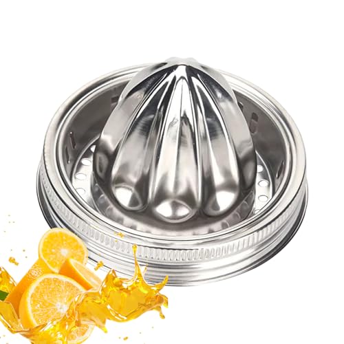 Entsafter-Einmachglas-Aufsatz, Entsafter-Deckel Für Einmachglas, Wiederverwendbarer Zitrus-Reibahle-Edelstahl-Entsafter-Deckel, Manuelle Saftpresse, Auslaufsicherer Zitronen-Flaschenverschluss Entsafter-Einmachglas-Aufsatz, Entsafter-Deckel Für Einmachglas, Wiederverwendbarer Zitrus-Reibahle-Edelstahl-Entsafter-Deckel, Manuelle Saftpresse, Auslaufsicherer Zitronen-Flaschenverschluss von Generisch