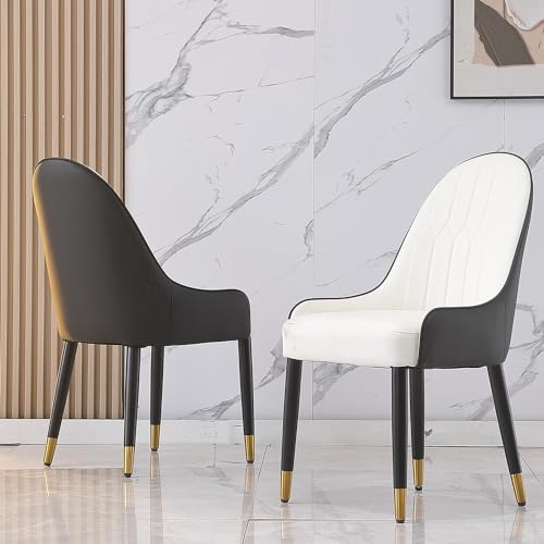 Ergonomische Esszimmerstühle aus PU-Leder - 2er Set Stilvolle Stühle mit Massivholz & Metallbeinen, Moderne Rückenlehne für Wohnzimmer & Esszimmer Ergonomische Esszimmerstühle aus PU-Leder - 2er Set Stilvolle Stühle mit Massivholz & Metallbeinen, Moderne Rückenlehne für Wohnzimmer & Esszimmer von Generisch