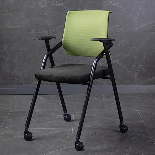 Ergonomische Konferenzstühle mit Rollen – Klappbarer Netz-Stapelstuhl für Zuhause, Schule, Training, Wartezimmer von Generisch