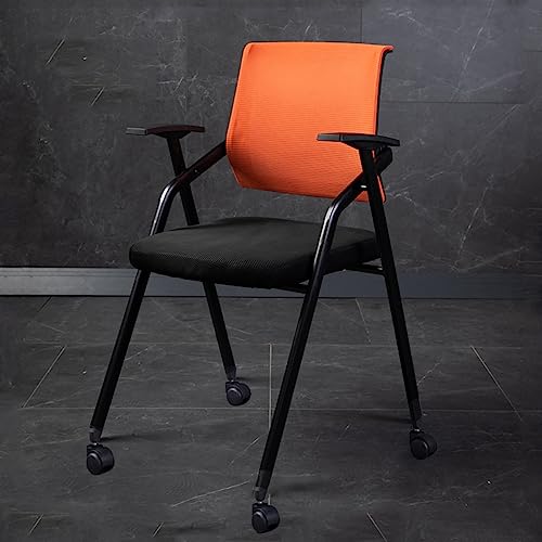 Ergonomische Konferenzstühle mit Rollen – Klappbarer Netz-Stapelstuhl für Zuhause, Schule, Training, Wartezimmer von Generisch