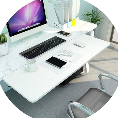 Ergonomische Schreibtischverlängerung – Verstellbare Tastaturablage mit Klemme und Armlehne – Holz-Ellenbogen-Plattform für Zuhause/Büro, faltbar und platzsparend von Generisch