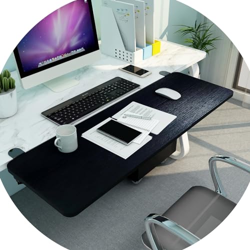 Ergonomische Schreibtischverlängerung – Verstellbare Tastaturablage mit Klemme und Armlehne – Holz-Ellenbogen-Plattform für Zuhause/Büro, faltbar und platzsparend von Generisch
