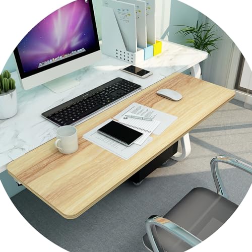 Ergonomische Schreibtischverlängerung – Verstellbare Tastaturablage mit Klemme und Armlehne – Holz-Ellenbogen-Plattform für Zuhause/Büro, faltbar und platzsparend von Generisch