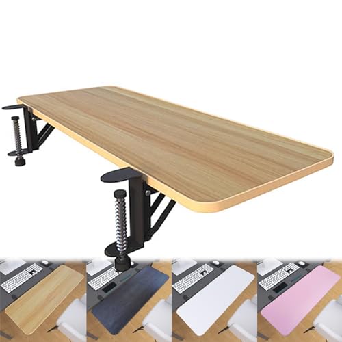 Ergonomische Schreibtischverlängerung mit verstellbarer Armlehne & Tastaturablage, faltbar, platzsparende Ellenbogenstütze, Länge 52-90 cm, Holz, 76 x 24 cm Ergonomische Schreibtischverlängerung mit verstellbarer Armlehne & Tastaturablage, faltbar, platzsparende Ellenbogenstütze, Länge 52-90 cm, Holz, 76 x 24 cm von Generisch