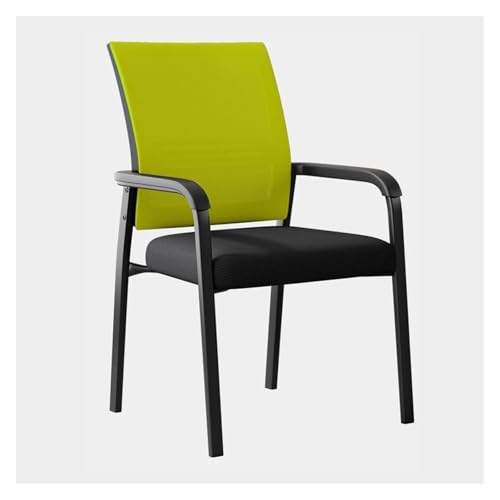 Ergonomische Stapelstühle mit Netzrücken für Büro, Schule und Kirche – gepolsterter Stoffsitz, Lendenwirbelstütze, grün, Wartezimmer, Gästeempfang, Möbel von Generisch