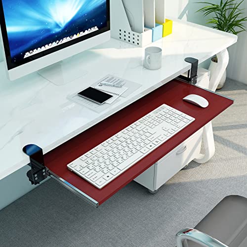 Ergonomische Tastaturablage, verstellbare ausziehbare Schreibtischverlängerung mit Armlehnenablage, Aufbewahrungslösung unter dem Schreibtisch, 75 x 30 cm, für mehr Komfort und Produktivität von Generisch