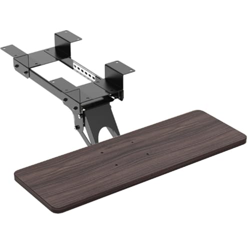Ergonomische Tastaturablage mit verstellbarer Höhe, schwenkbar und neigbar, unter dem Schreibtisch, ausziehbare Plattform, verlängerte Schienenhalterung, Weiß (64 x 24 cm) für Komfort und von Generisch