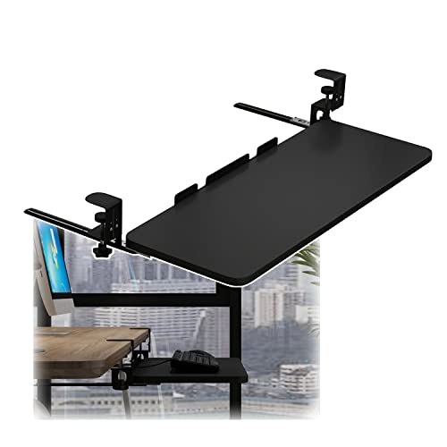 Ergonomische ausziehbare Tastaturablage – Schublade unter dem Schreibtisch für Maus und Tastatur, ausziehbare Plattform zum Klemmen, verbessert den Arbeitsplatzkomfort Ergonomische ausziehbare Tastaturablage – Schublade unter dem Schreibtisch für Maus und Tastatur, ausziehbare Plattform zum Klemmen, verbessert den Arbeitsplatzkomfort von Generisch