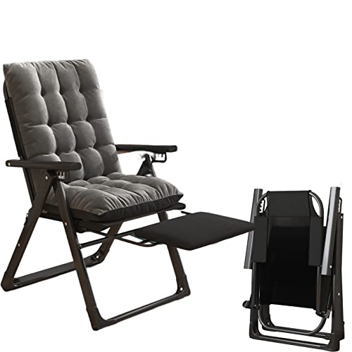 Ergonomischer, faltbarer Bürostuhl mit Armlehnen und Rückenlehne, gepolsterter Liegestuhl für kleine Räume, kompakter Chaiselongue-Sitz für Zuhause und Büro von Generisch