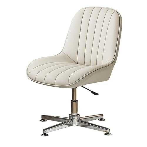 Ergonomischer Bürostuhl, höhenverstellbarer Drehstuhl, Schreibtischstuhl, armloses Design mit festen Beinen, gepolsterter Sitz für Computergebrauch von Generisch