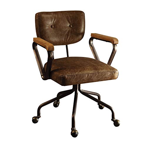Ergonomischer Bürostuhl, moderner Chefdrehstuhl mit Armlehne, hochwertiges genarbtes Leder, höhenverstellbar, für Home Office von Generisch