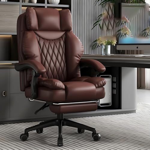 Ergonomischer Bürostuhl, verstellbarer Computer-Schreibtischstuhl mit 3D-Armlehne & Kopfstütze, Fußstütze, Wirbelsäulenunterstützung für verbesserte Körperhaltung, ideal für Zuhause & Büro (Braun) Ergonomischer Bürostuhl, verstellbarer Computer-Schreibtischstuhl mit 3D-Armlehne & Kopfstütze, Fußstütze, Wirbelsäulenunterstützung für verbesserte Körperhaltung, ideal für Zuhause & Büro (Braun) von Generisch