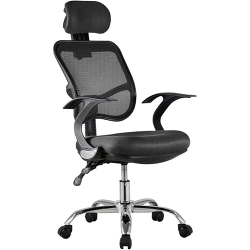 Ergonomischer Bürostuhl aus Netzstoff, verstellbarer Drehstuhl mit Rädern für Zuhause und Büro, Komfort, atmungsaktives schwarzes Design Ergonomischer Bürostuhl aus Netzstoff, verstellbarer Drehstuhl mit Rädern für Zuhause und Büro, Komfort, atmungsaktives schwarzes Design von Generisch